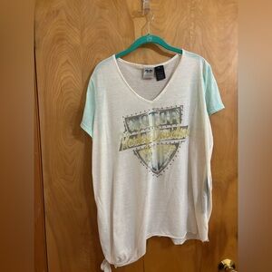 Harley-Davidson Graphic Tee Cream and Mint Size Xxl EUC